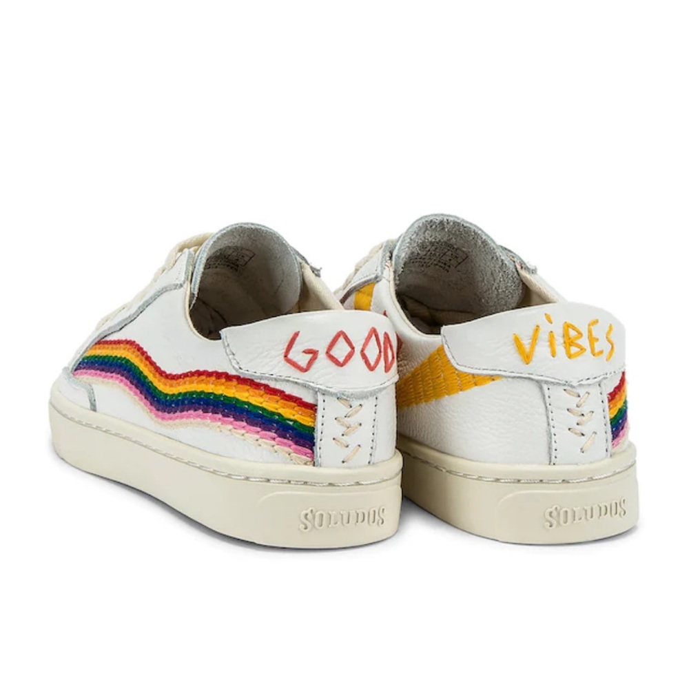 Rainbow Wave Sneakers in White